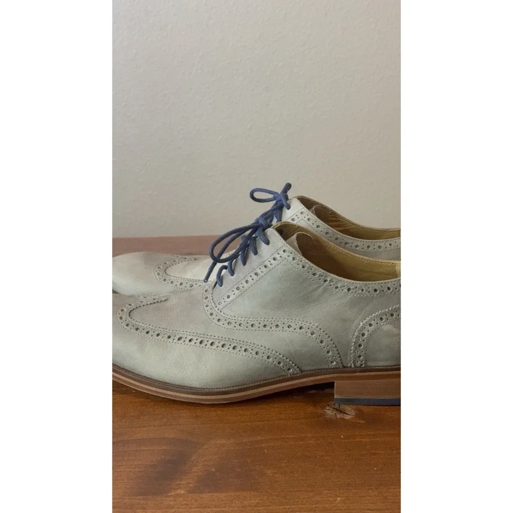 Cole Haan Colton C12422 Gray Nubuck Wingtip Oxford Men's $198 - Size 13M